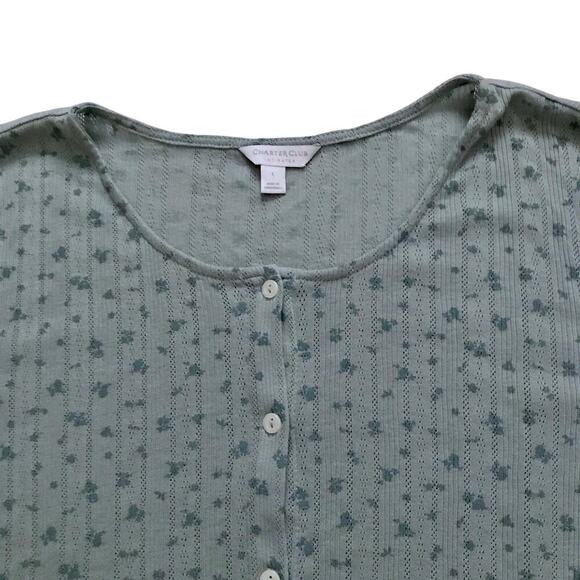 Charter Club and Alfani New Button Front Sleepwear Tops Women L - Picture 3 of 14